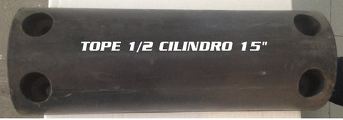 TOPE MEDIO CILINDRO 15" HULE NYLENE** REMATE SIN CAMBIOS NI DEVOLUCIONES