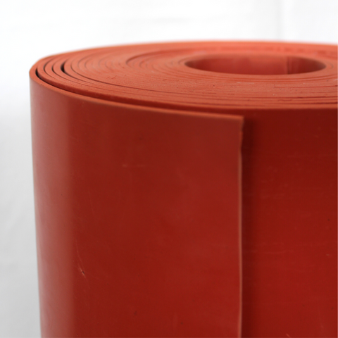 Hule industrial SBR color rojo, en 100 cm de ancho